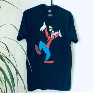 DISNEY Goofy Black Short Sleeve Crew Neck Graphic T-Shirt Size S